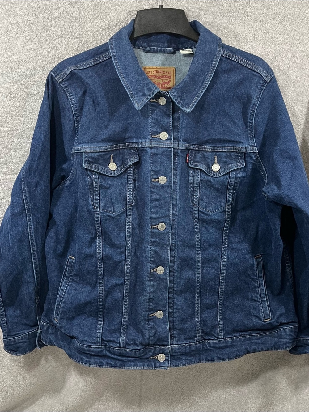 Levi's Women's Classic Trucker Denim Jacket, Dark Wash, Size 3X